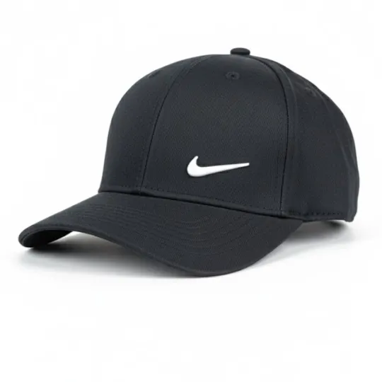 Nike Dri-FIT Club Cap – Black with White Swoosh